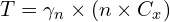  T = \gamma_n \times (n \times C_x) 